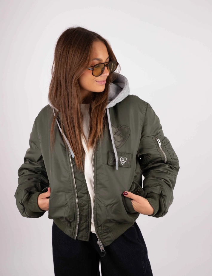 Eleven Paris Bomber Capuche Eschott Kaki - 9