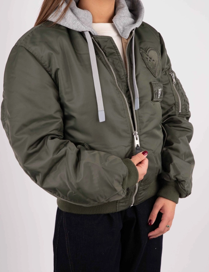 Eleven Paris Bomber Capuche Eschott Kaki - 12