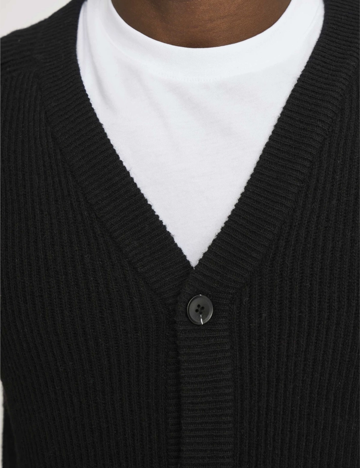 Resteröds Cardigan Homme en Maille Kyle Noir - 5