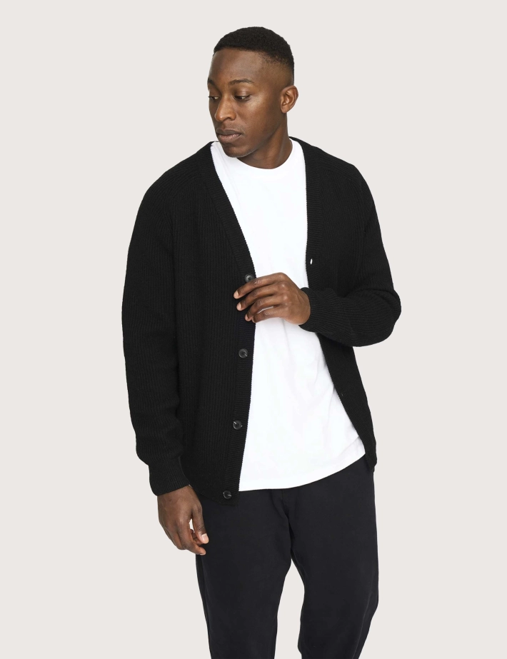 Resteröds Cardigan Homme en Maille Kyle Noir - 2