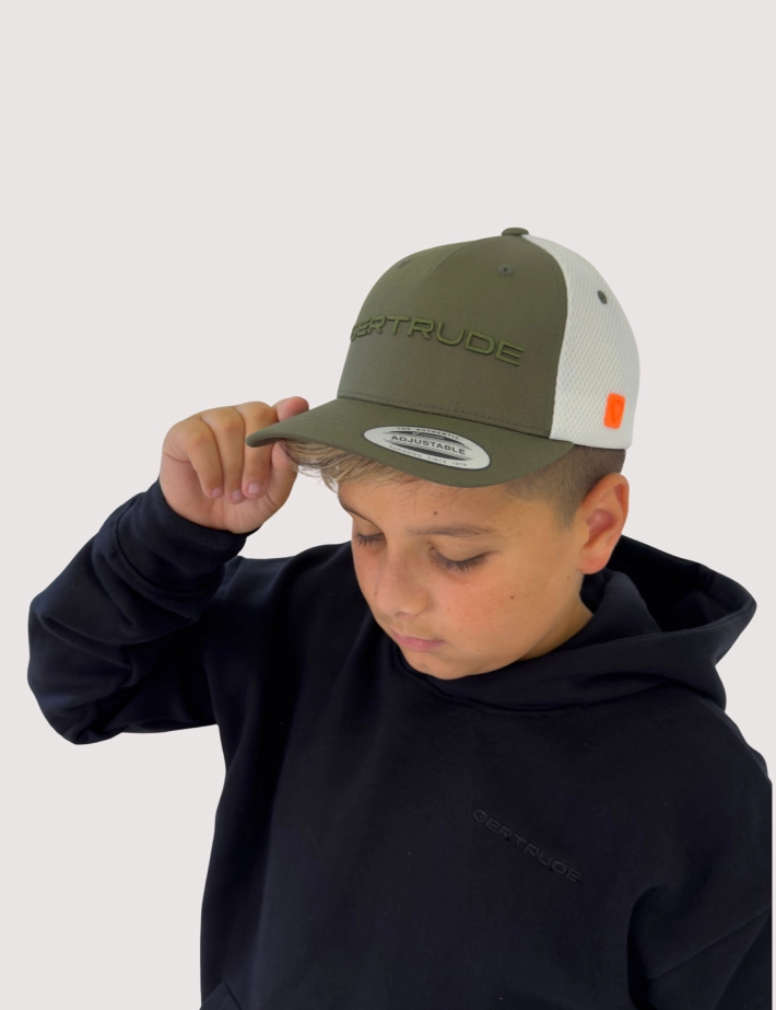 GERTRUDE Casquette Enfant Marquage Brodé Mesh Benja Vert Kaki - 5
