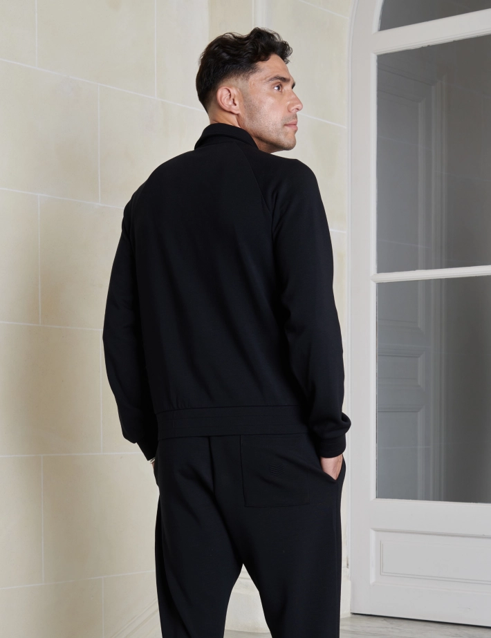 HBT COTON TOUCH | Tencel Milano Sunny Blouson Noir Homme - 4