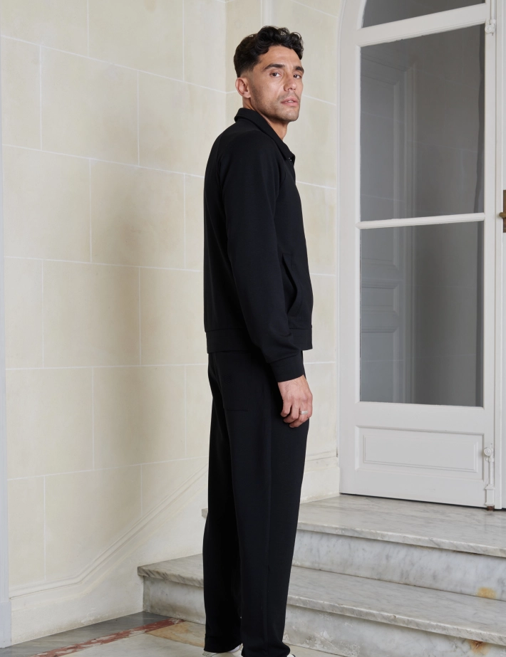 HBT COTON TOUCH | Tencel Milano Sunny Blouson Noir Homme - 6