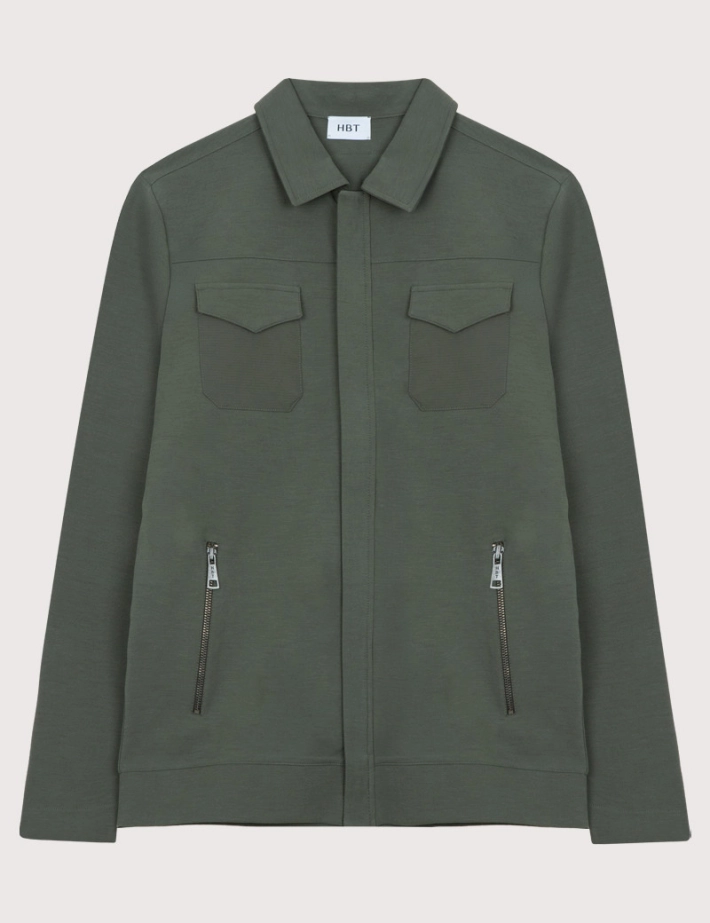 HBT Heritage Canvas Tech | Pilot Veste Homme Kaki
