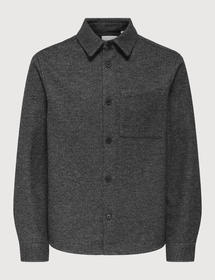 Only & Sons Surchemise Homme Micah Twill Gris