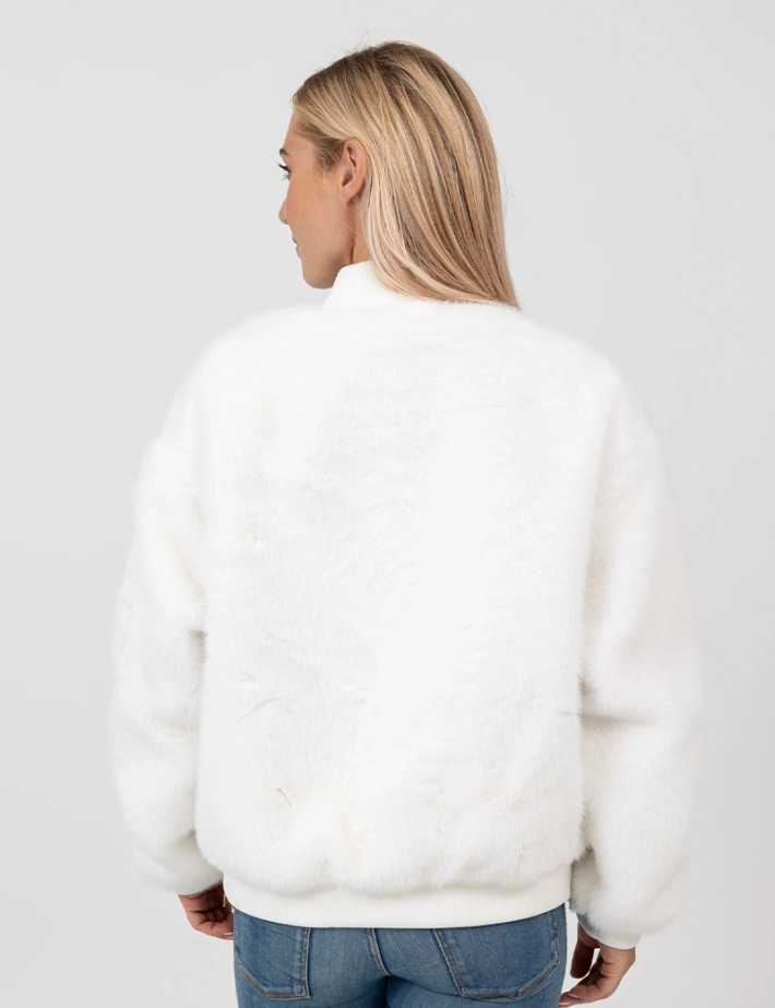 BOMBERS ORIGINALS Veste Fourrure Femme Seward Blanc - 2