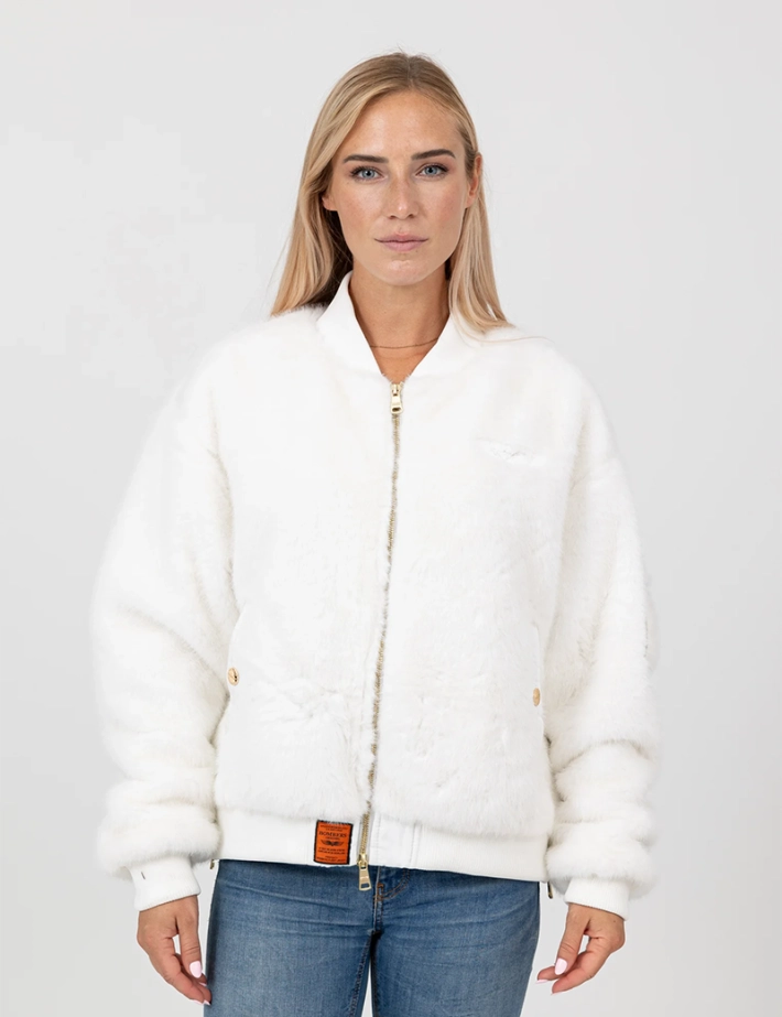 BOMBERS ORIGINALS Veste Fourrure Femme Seward Blanc
