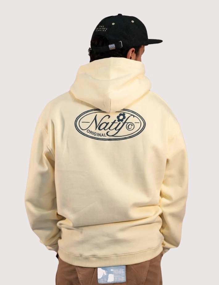 Natif Sweat à capuche Unisex Old Original Florist Ecru - 3