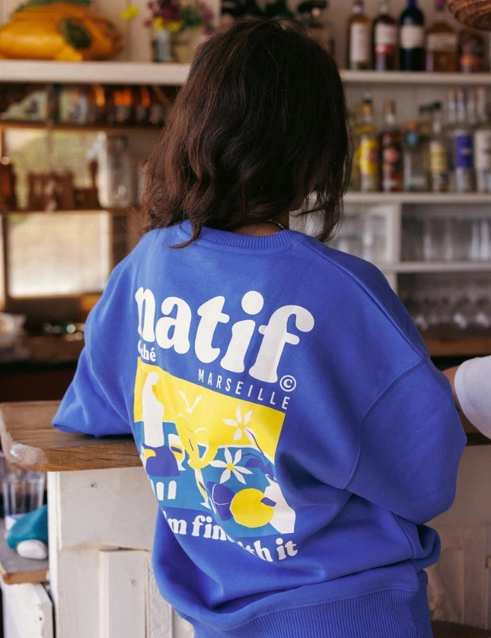 Natif Sweat Unisex Cliché Marseille Bleu