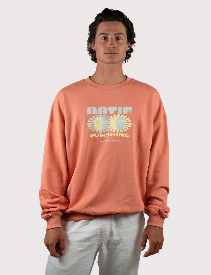 Natif Sweat Unisex Loose Sunshine Orange