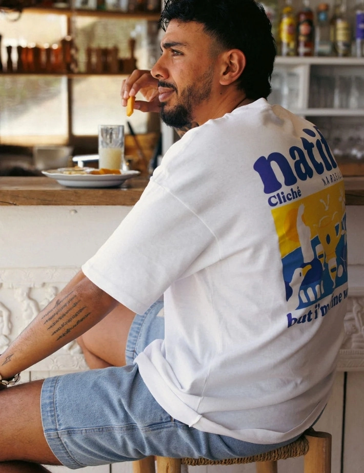 Natif T-shirt Unisexe Marseille Cliché Blanc - 2