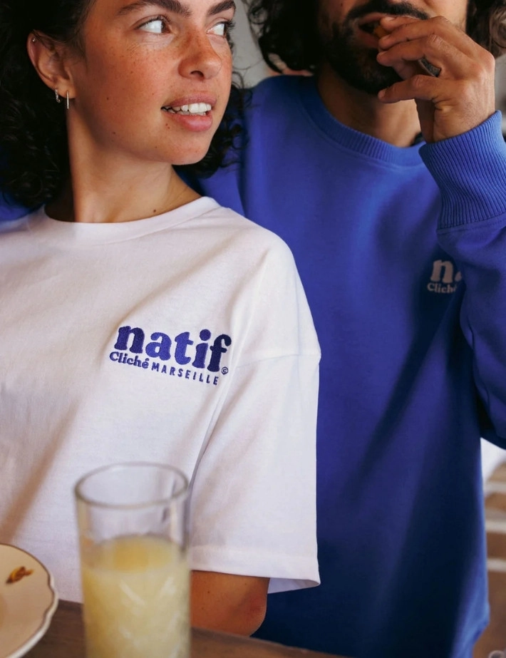 Natif T-shirt Unisexe Marseille Cliché Blanc - 3