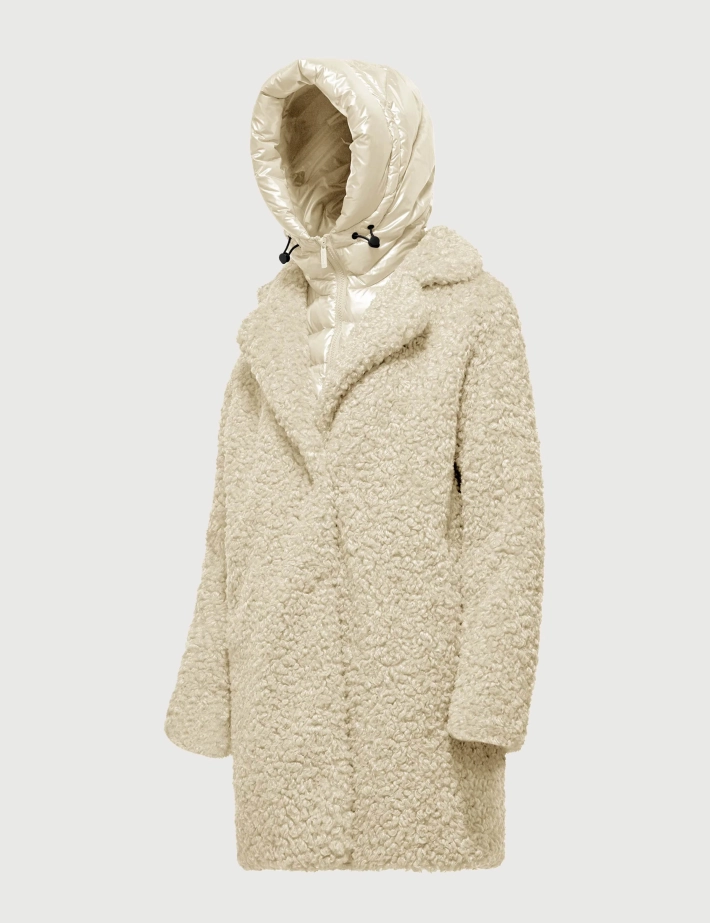 Bomboogie Manteau Femme Odessa Polaire Sherpa Blanc - 4