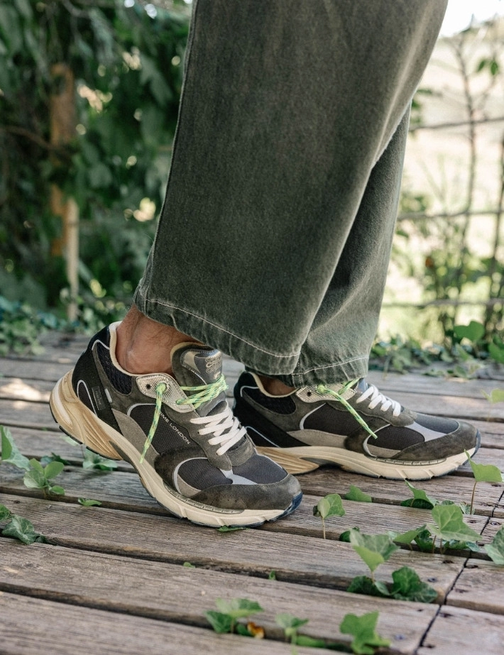 Crime London Baskets Homme Fugitive 9094 Vert Kaki Marron