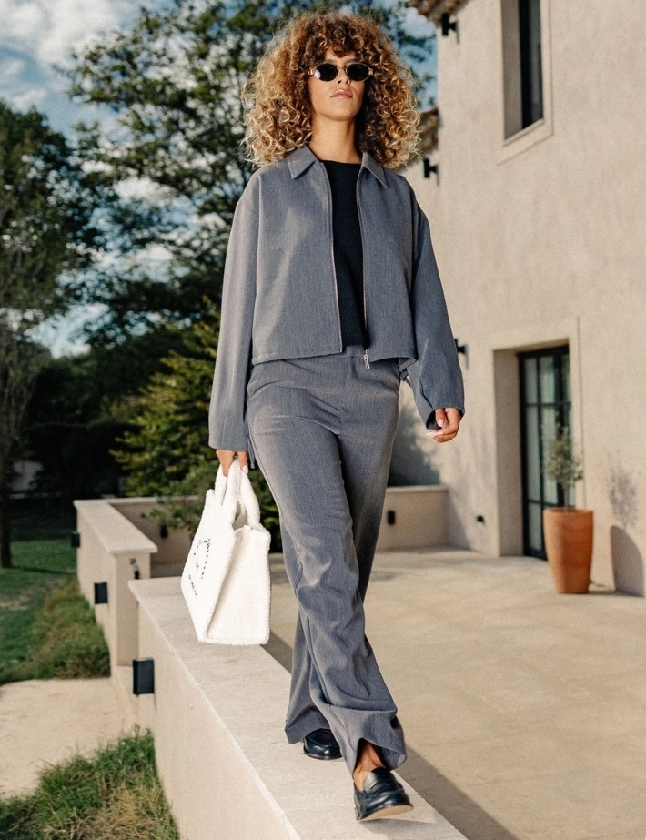 OBJECT Pantalon Femme Casual Sigrid Gris - 4