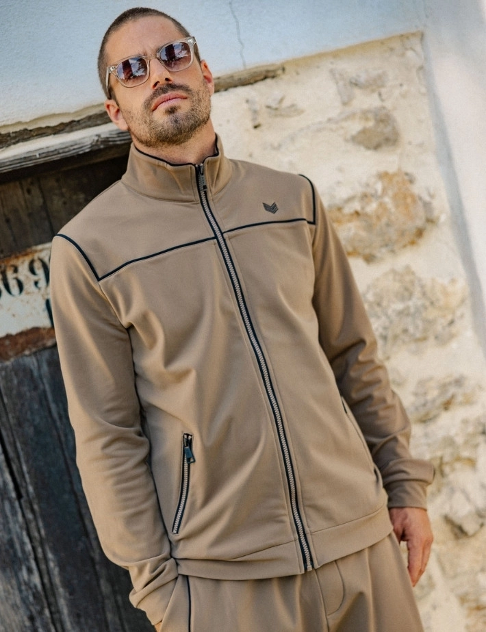 HBT Basics Street Warm Tech | Jammy Zipper Homme Camel - 4