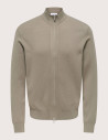 Only & Sons Zipper Homme Cooper Marron