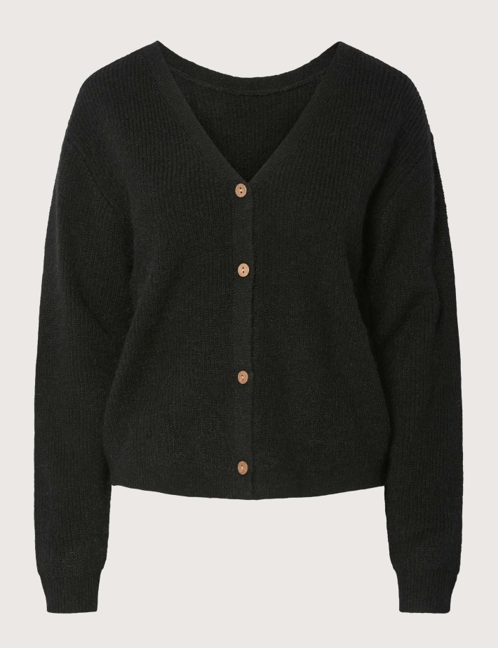 PIECES Gilet Boutons Nibe Noir