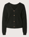 PIECES Gilet Boutons Nibe Noir