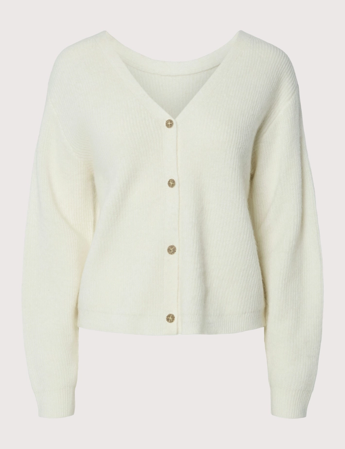 PIECES Gilet Boutons Nibe Beige
