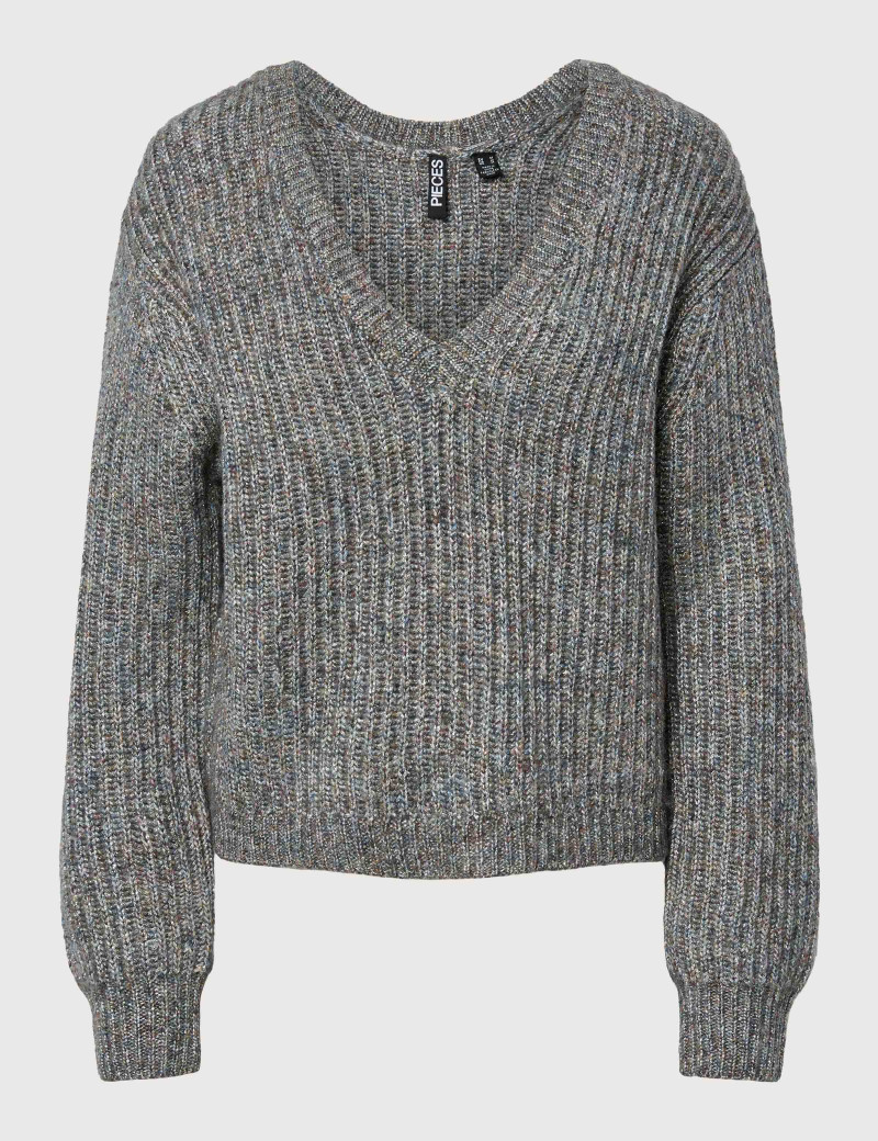 Pull Col V Chevignon Gris - Taille M, En Coton, Occasion Très Bon état