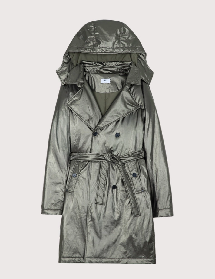 HBT Basics Jackets | Queen Crinkled Jaket Femme Kaki