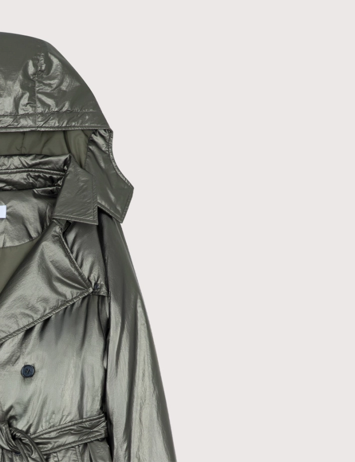 HBT Basics Jackets | Queen Crinkled Jaket Femme Kaki - 2