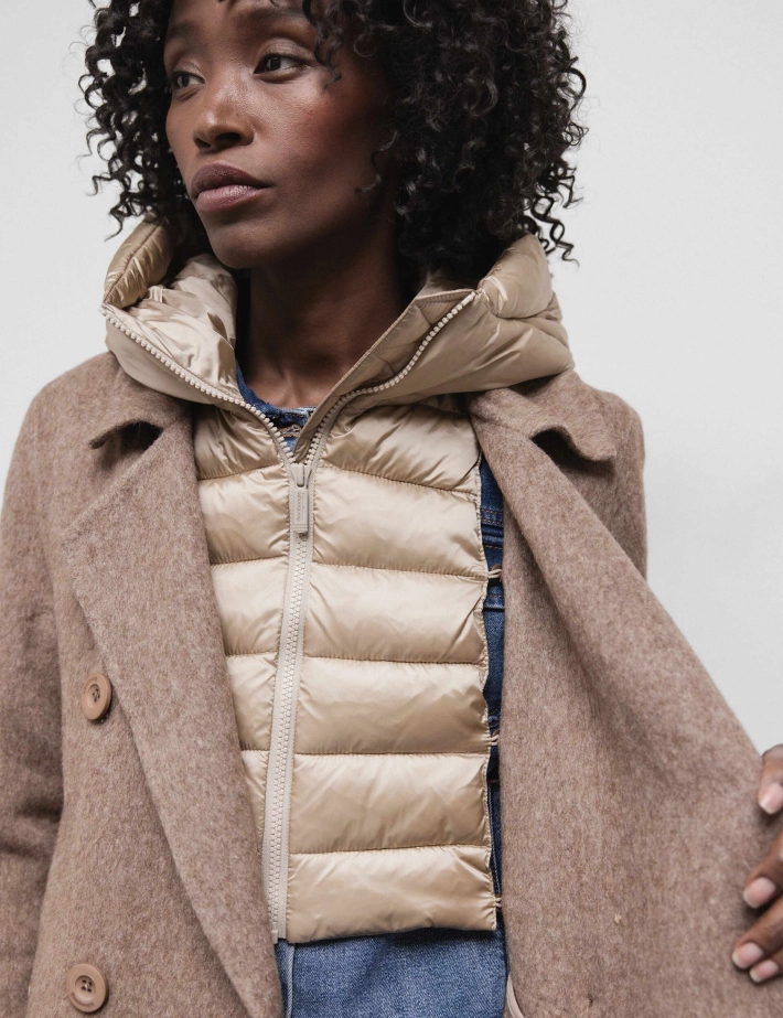 Bomboogie Manteau Femme Doublure Taupe - 4