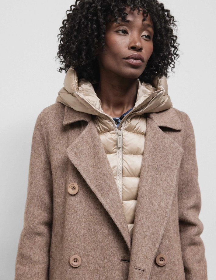 Bomboogie Manteau Femme Doublure Taupe - 5