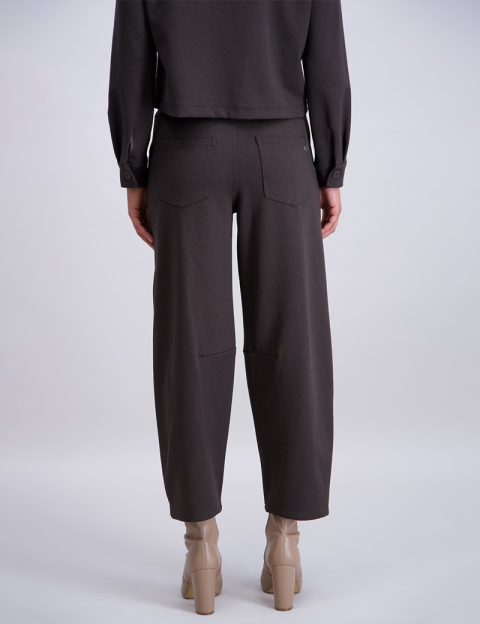 PLEASE Pantalon Coupe Ballon Marron
