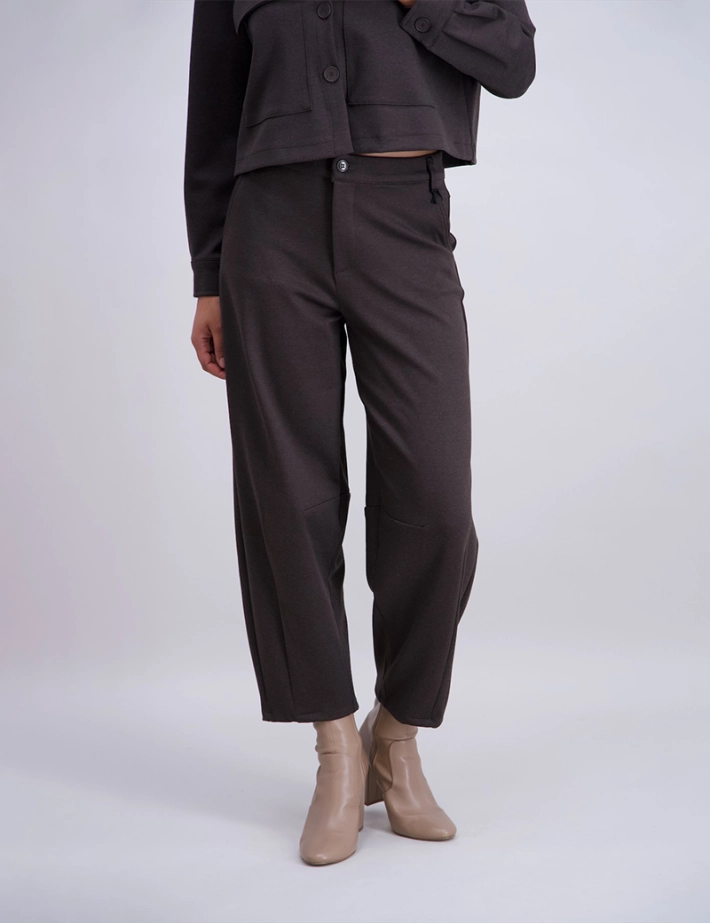 PLEASE Pantalon Coupe Ballon Marron - 2