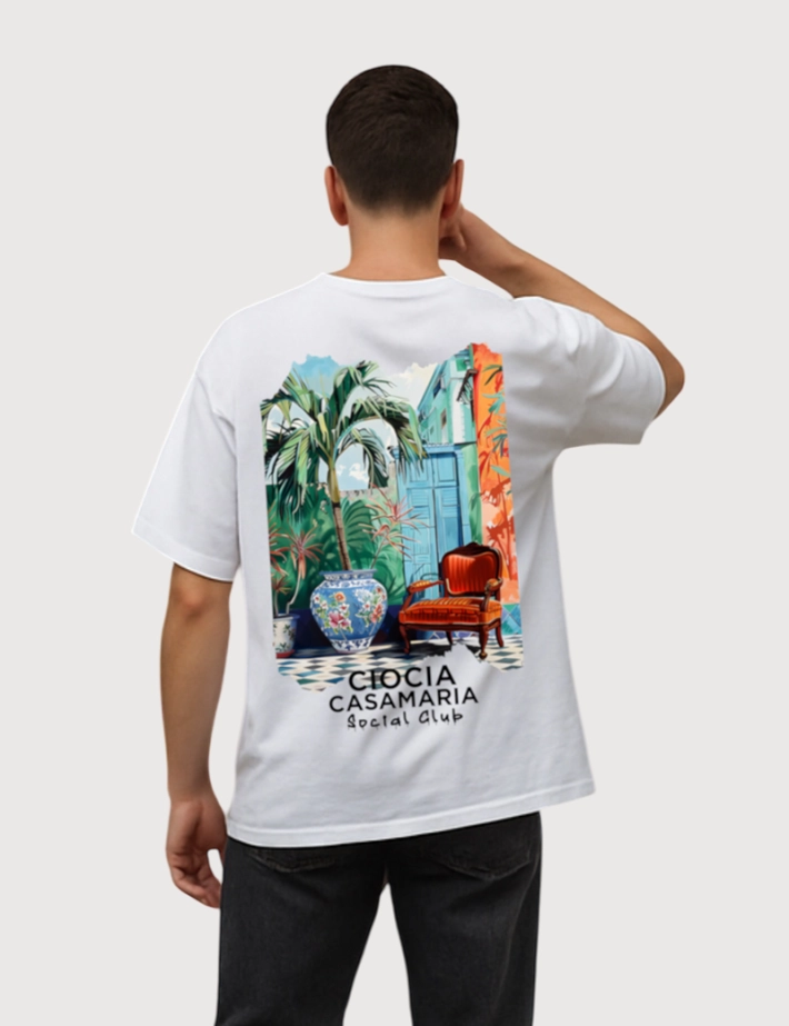 Ciocia T-shirt Homme Oversize Armchair Blanc
