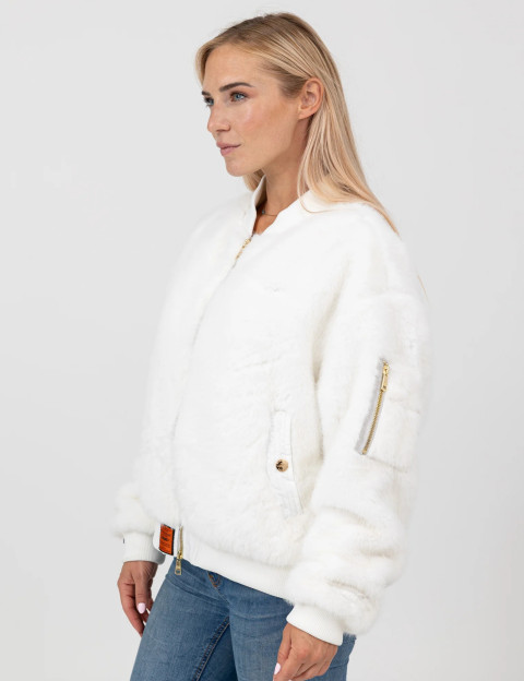 BOMBERS ORIGINALS Veste Fourrure Femme Seward Blanc - 6