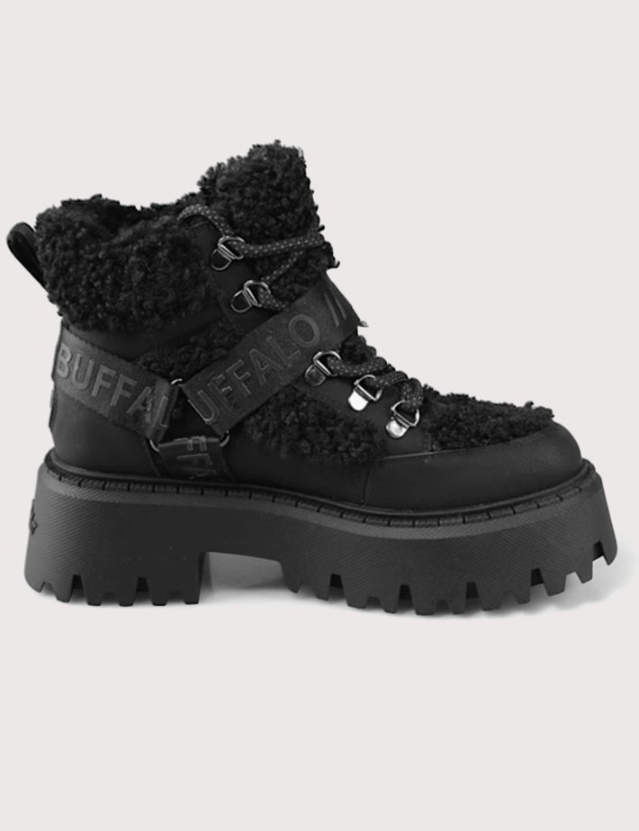 BUFFALO Baskets Femme Mid Aspen Warm Noir - 4