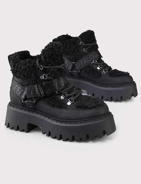 BUFFALO Baskets Femme Mid Aspen Warm Noir - 3