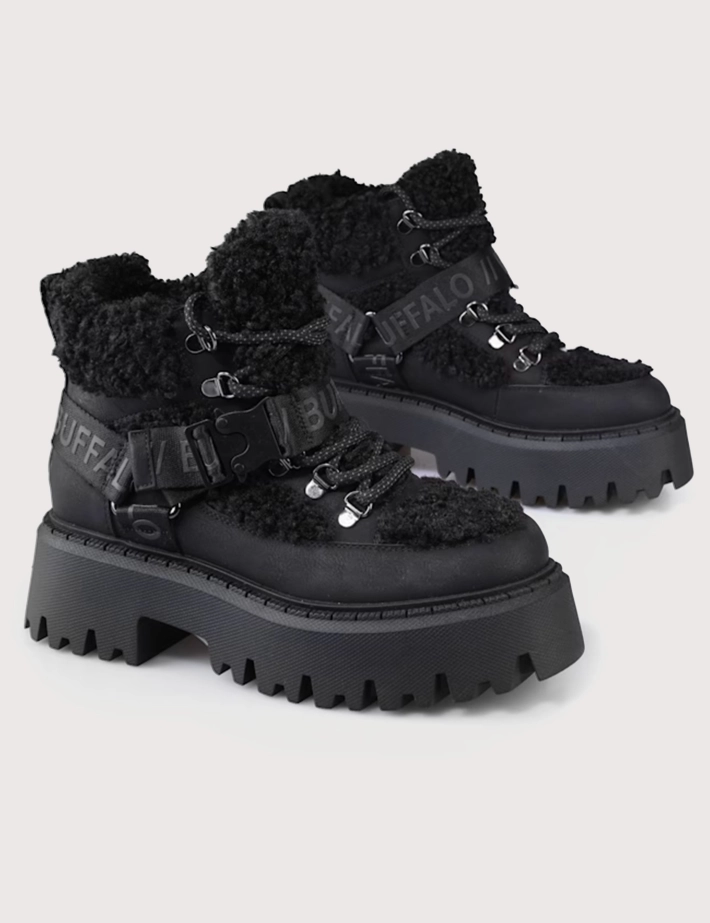BUFFALO Baskets Femme Mid Aspen Warm Noir - 3