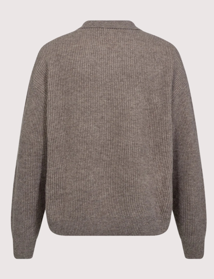 Resteröds Pull Homme Col V en Maille Kane Beige - 7