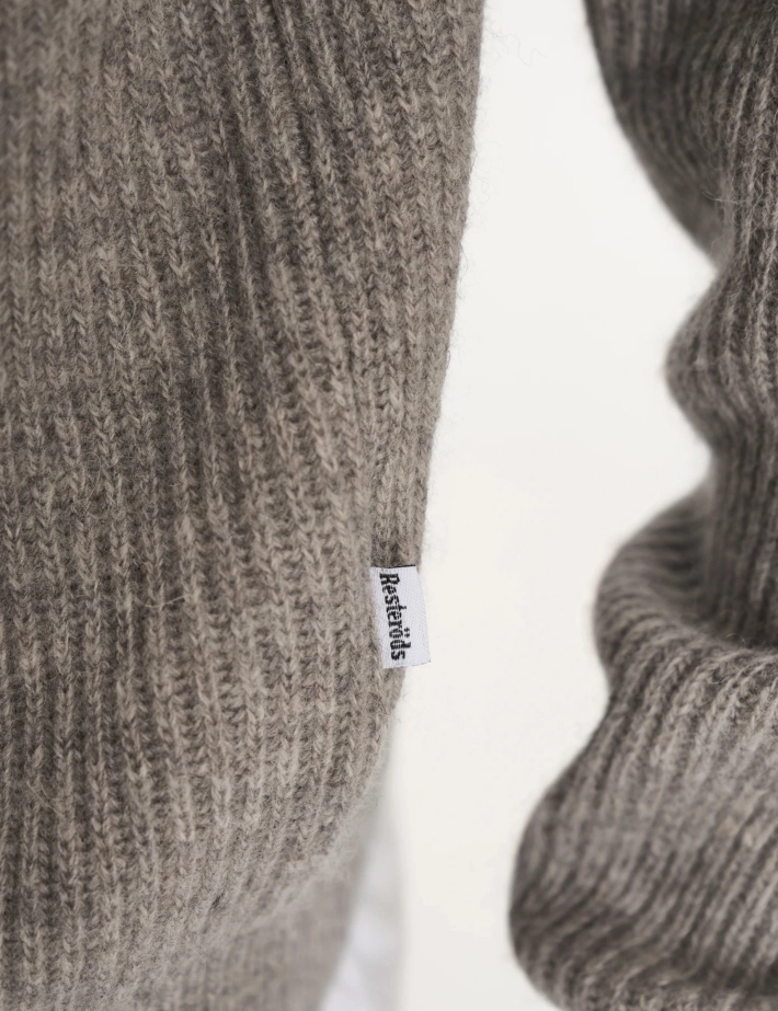 Resteröds Pull Homme Col V en Maille Kane Beige - 4