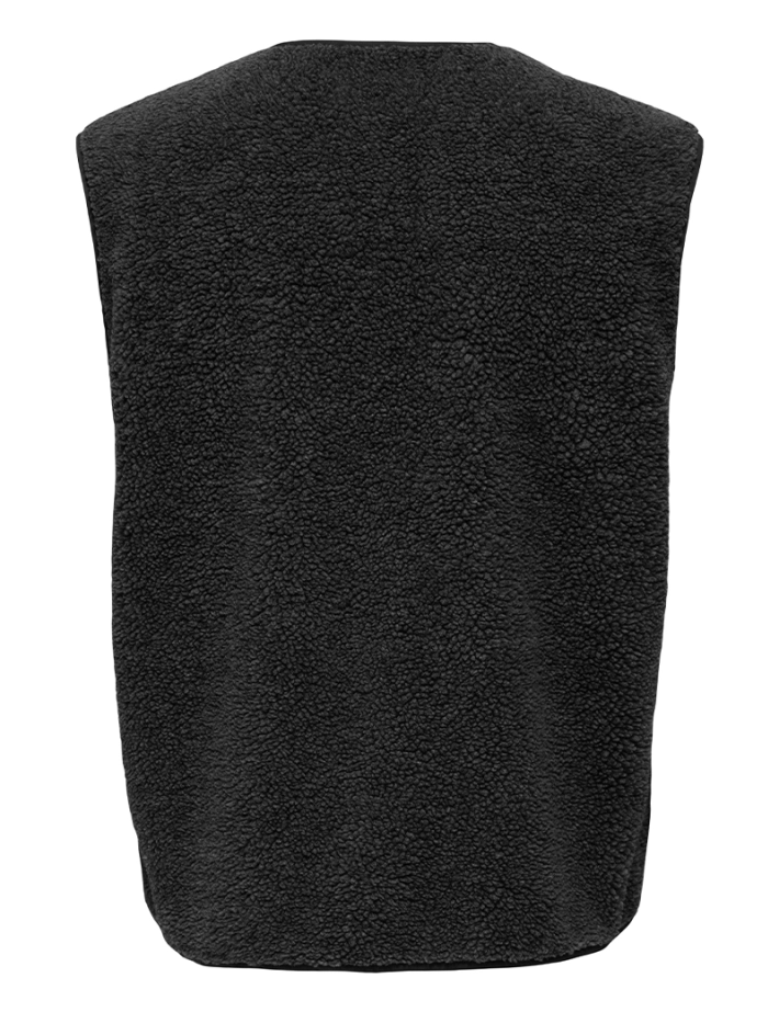 Only & Sons Veste Sherpa Sans Manches Homme Tony Anthracite - 7