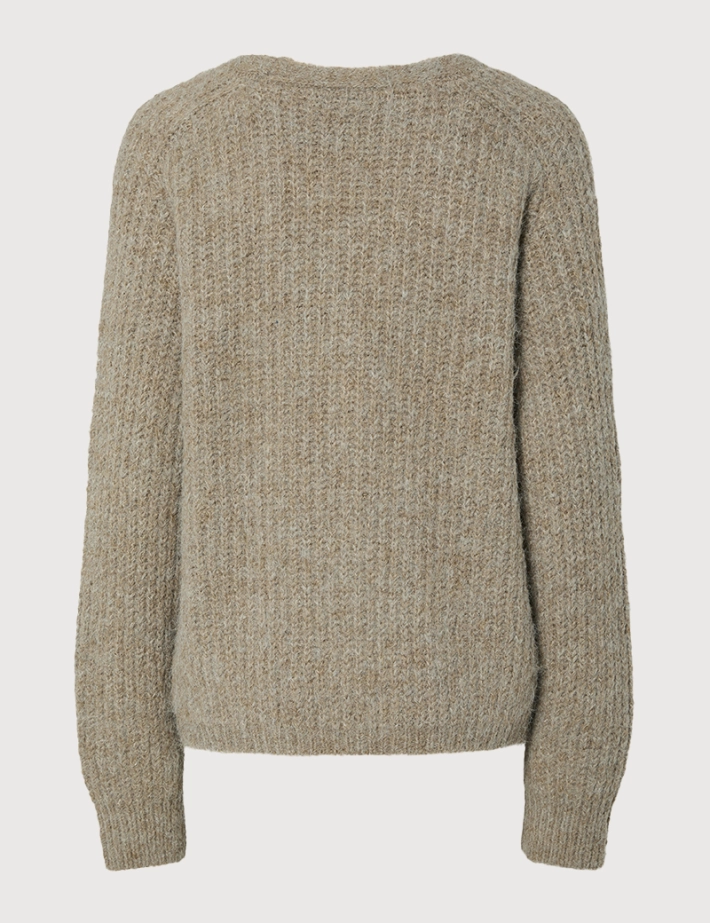 PIECES Cardigan Col V Cleo Beige