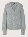 PIECES Cardigan Col V Cleo Gris