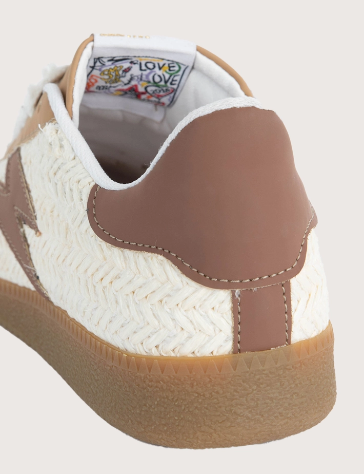 SEMERDJIAN Baskets Basses Emily D506 Blanc Tressées Marron SS26 - 3