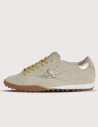 SEMERDJIAN Baskets Basses Mary D547 Daim Beige Clair Métallisé Doré SS26