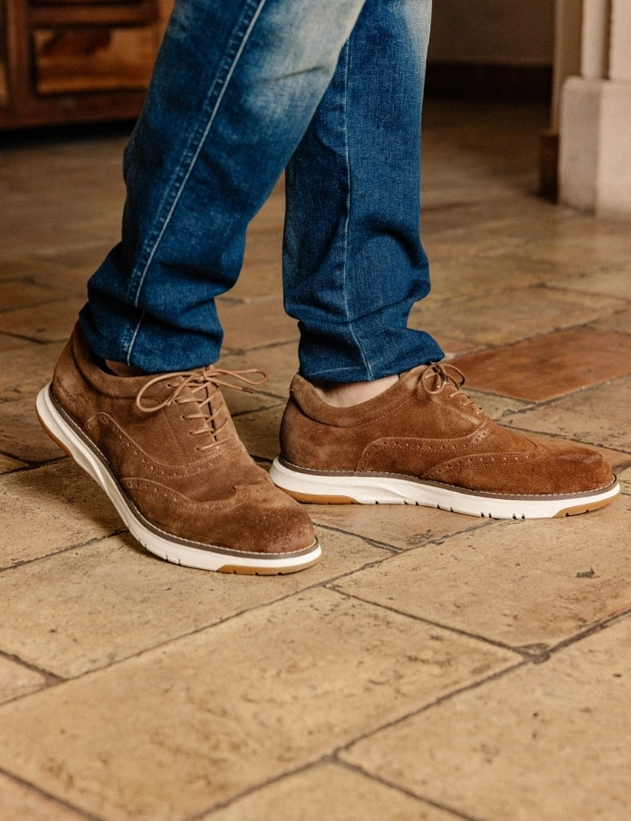 SCHMOOVE Derby Homme Echo II Brogue M Camel - 7