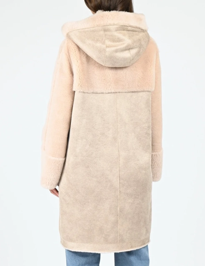OAKWOOD Manteau Long Femme Fourrure Polly Beige - 2