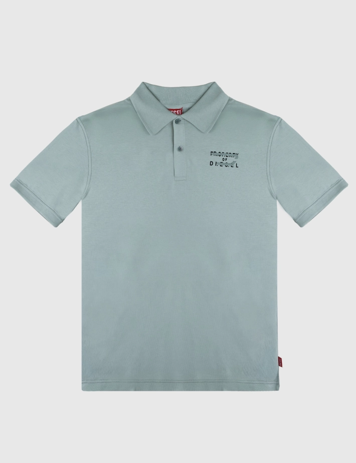 DIESEL Polo Homme Manches Courtes Rejust Logo Cœur V2 Kaki