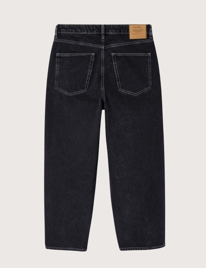 American Vintage Jean Femme Boyfriend Taille Basse Yopday Noir Vintage - 3