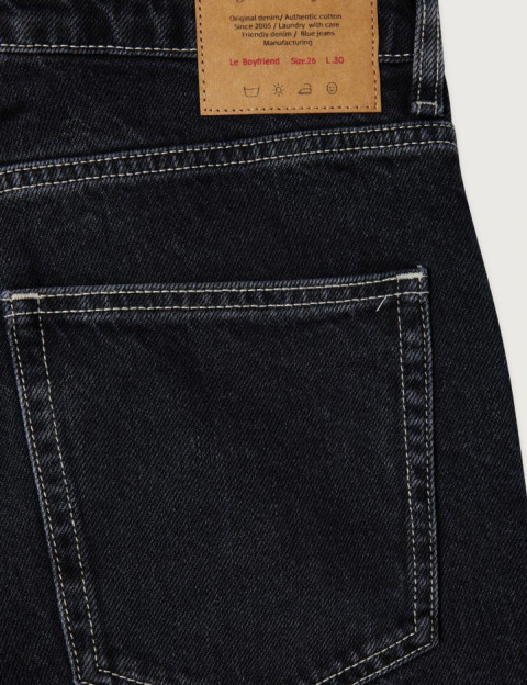 American Vintage Jean Femme Boyfriend Taille Basse Yopday Noir Vintage - 8