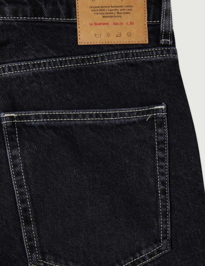 American Vintage Jean Femme Boyfriend Taille Basse Yopday Noir Vintage - 8