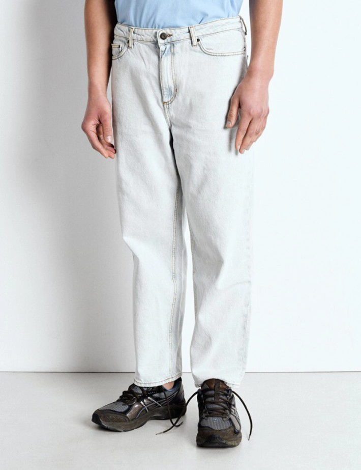 American Vintage Jean Homme Droit Taille Basse Joybird Bleu Clair